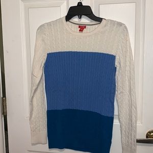 Tri color izod sweater